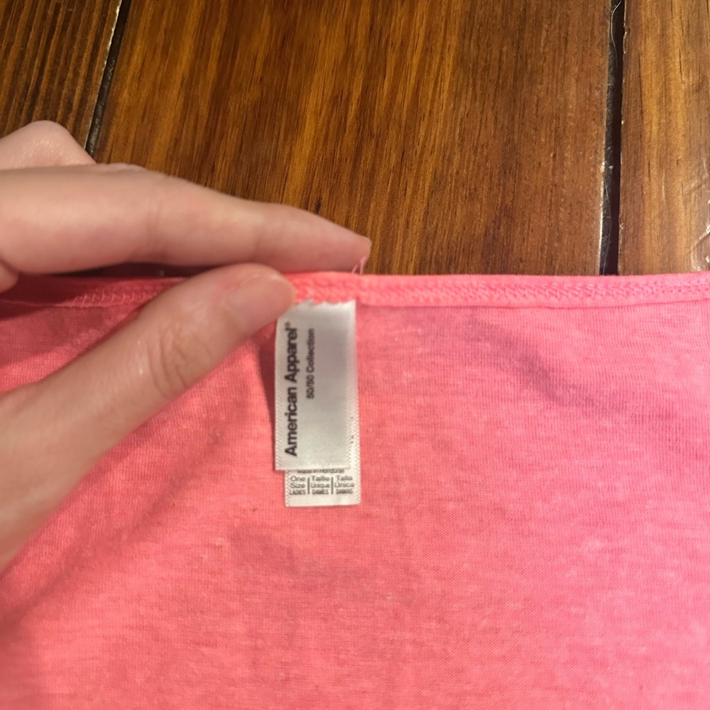 American Apparel Pink Cropped Tank - Picture 2 of 2